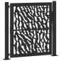Preview: Gartentor Schwarz 100x100 cm Stahl Trace Design