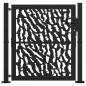 Preview: Gartentor Schwarz 100x100 cm Stahl Trace Design