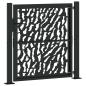 Preview: Gartentor Schwarz 100x100 cm Stahl Trace Design