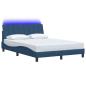 Preview: Bettgestell ohne Matratze Blau 140x200 cm Stoff