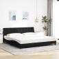 Preview: ARDEBO.de - Bettgestell ohne Matratze Schwarz 200x200 cm Stoff