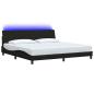 Preview: Bettgestell ohne Matratze Schwarz 200x200 cm Stoff
