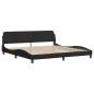 Preview: Bettgestell ohne Matratze Schwarz 200x200 cm Stoff