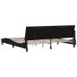 Preview: Bettgestell ohne Matratze Schwarz 200x200 cm Stoff