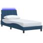 Preview: Bettgestell ohne Matratze Blau 80x200 cm Stoff