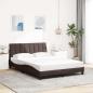 Preview: ARDEBO.de - Bettgestell ohne Matratze Dunkelbraun 120x200 cm Stoff