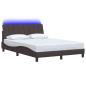 Preview: Bettgestell ohne Matratze Dunkelbraun 120x200 cm Stoff
