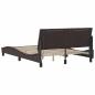 Preview: Bettgestell ohne Matratze Dunkelbraun 120x200 cm Stoff