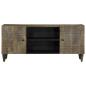 Preview: TV-Schrank Hellgrau 105x33,5x46 cm Massivholz Mango