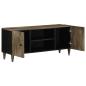 Preview: TV-Schrank Hellgrau 105x33,5x46 cm Massivholz Mango
