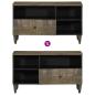 Preview: TV-Schrank 80x33x46 cm Massivholz Mango