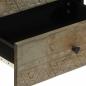 Preview: Nachttisch Hellgrau 50x33x60 cm Massivholz Mango