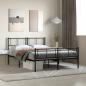 Preview: ARDEBO.de - Metallbett ohne Matratze mit Fußteil Schwarz 160x200 cm