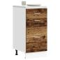 Preview: ARDEBO.de - Unterschrank Altholz-Optik 40x46x81,5 cm Holzwerkstoff