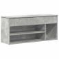 Preview: Schuhbank Betongrau 102x30,5x45 cm Holzwerkstoff