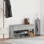 Preview: Schuhbank Betongrau 102x30,5x45 cm Holzwerkstoff