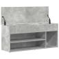 Preview: Schuhbank Betongrau 102x30,5x45 cm Holzwerkstoff