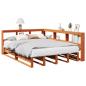 Preview: ARDEBO.de - Massivholzbett mit Regal ohne Matratze Wachsbraun 140x190 cm