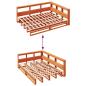 Preview: Massivholzbett mit Regal ohne Matratze Wachsbraun 140x190 cm
