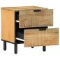 Preview: ARDEBO.de - Nachttisch Braun 40x33x46 cm Massivholz Mango