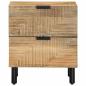 Preview: Nachttisch Braun 40x33x46 cm Massivholz Mango