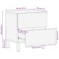 Preview: Nachttisch Braun 40x33x46 cm Massivholz Mango
