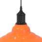 Preview: Pendelleuchte Höhenverstellbar E27 Orange Glänzend Ø31cm Metall