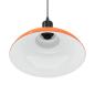 Preview: Pendelleuchte Höhenverstellbar E27 Orange Glänzend Ø31cm Metall