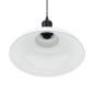 Preview: Pendelleuchte Höhenverstellbar E27 Weiß Glänzend Ø 31 cm Metall