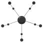 Preview: Pendelleuchte mit 5 Fassungen E27 Schwarz Metall