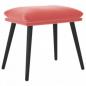 Preview: Relaxsessel mit Hocker Rosa Samt