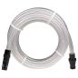 Preview: ARDEBO.de - Saugschlauch mit PVC-Anschlüssen Transparent 1" 10 m PVC