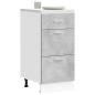 Preview: Unterschrank Lyon Betongrau 40x46x81,5 cm Holzwerkstoff