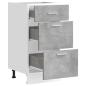 Preview: Unterschrank Lyon Betongrau 40x46x81,5 cm Holzwerkstoff