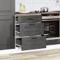 Preview: Küchenunterschrank Kalmar Schwarz Holzwerkstoff