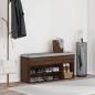 Preview: Schuhbank Braun Eichen-Optik 102x30,5x45 cm Holzwerkstoff