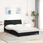 Preview: Bett mit Matratze Schwarz 140x190 cm Stoff