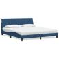 Preview: ARDEBO.de - Bett mit Matratze Blau 180x200 cm Stoff