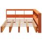 Preview: Massivholzbett mit Regal ohne Matratze Wachsbraun 135x190 cm