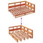 Preview: Massivholzbett mit Regal ohne Matratze Wachsbraun 135x190 cm