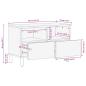 Preview: TV-Schrank Braun 70x33x46 cm Massivholz Mango