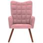 Preview: ARDEBO.de - Relaxsessel Rosa Samt