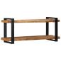 Preview: ARDEBO.de - Wandregal 110x33x45 cm Massivholz Akazie