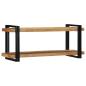Preview: Wandregal 110x33x45 cm Massivholz Akazie