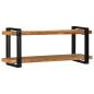 Preview: Wandregal 110x33x45 cm Massivholz Akazie