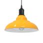 Preview: ARDEBO.de - Pendelleuchte Höhenverstellbar E27 Gelb Glänzend Ø 31 cm Metall