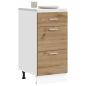 Preview: ARDEBO.de - Unterschrank Artisan-Eiche 40x46x81,5 cm Holzwerkstoff
