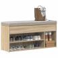 Preview: ARDEBO.de - Schuhbank Sonoma-Eiche 102x30,5x45 cm Holzwerkstoff