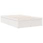 Preview: Massivholzbett mit Regal ohne Matratze Weiß 135x190 cm Kiefer