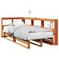 Preview: ARDEBO.de - Massivholzbett mit Regal ohne Matratze Wachsbraun 75x190 cm